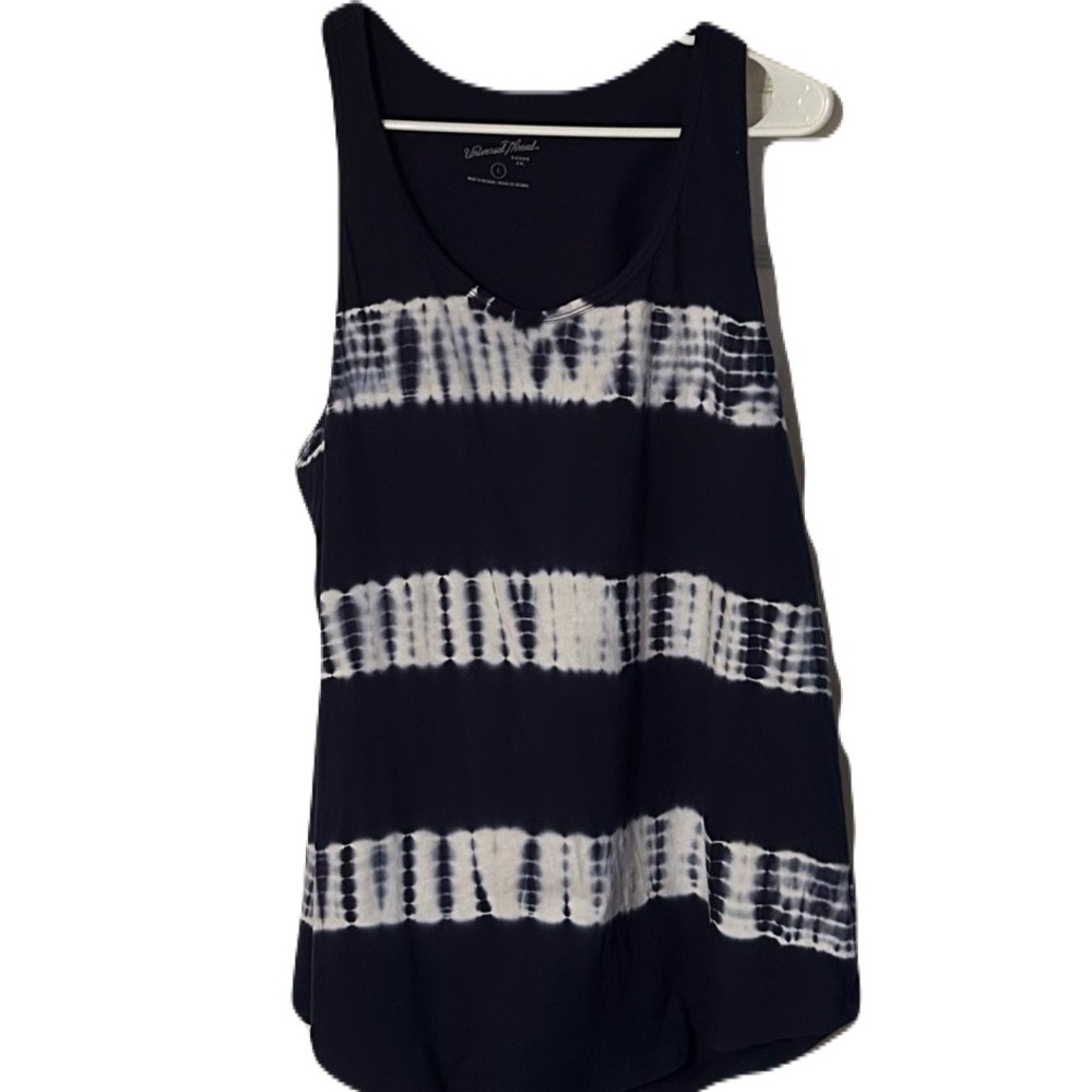 Universal Thread Navy and White Tie-Dye Tank Top‎
